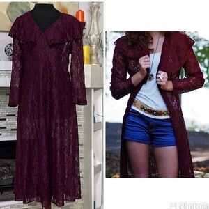 Vintage 80’s Sarah Richards plus corset lace jacket dress 14